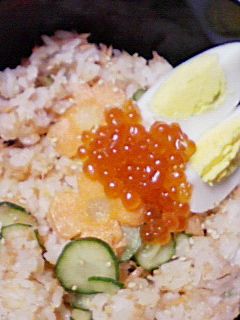 鮭フレークと酢の物でさっぱり混ぜご飯-レシピのメイン写真
