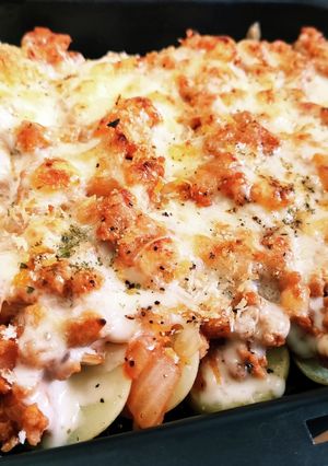 グリルパンで!!簡単ミートポテトグラタン-レシピのメイン写真
