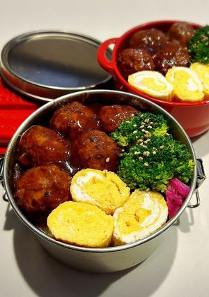 のっけ弁当2023.04.06肉だんご-レシピのメイン写真