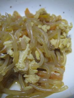 糸こんにゃくのあまから玉子とじ煮-レシピのメイン写真
