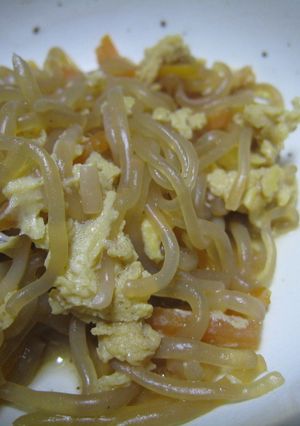 糸こんにゃくのあまから玉子とじ煮-レシピのメイン写真