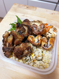 青のりの豚唐揚げ☆ゆかり味のちくわお弁当-レシピのメイン写真