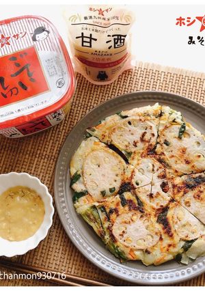 【ごていしゅ麦味噌】れんこんの味噌チヂミ-レシピのメイン写真
