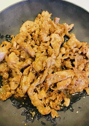 豚こま肉の甘酢ごまだれ炒め-レシピのメイン写真