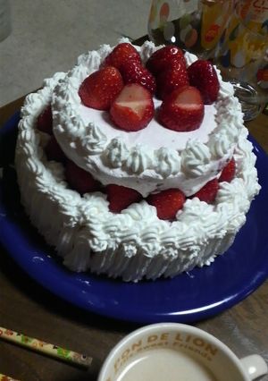 ひな祭り♬♫ 苺ヨーグルト２段ケーキ❀ฺ-レシピのメイン写真