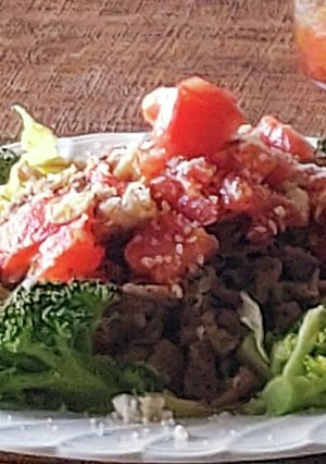 牛肉とブロッコリーのトマトドレッシング-レシピのメイン写真