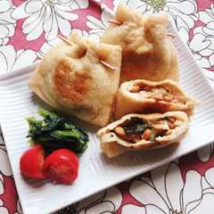 รูปของ あと1品に♡簡単納豆チーズ焼き巾着