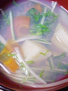 ホタテと水菜の簡単お吸い物-レシピのメイン写真