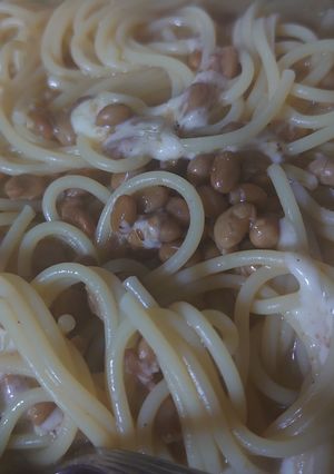 安くて高蛋白な納豆チーズスパゲッティ-レシピのメイン写真