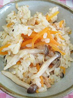 ツナとしめじの炊き込みご飯-レシピのメイン写真