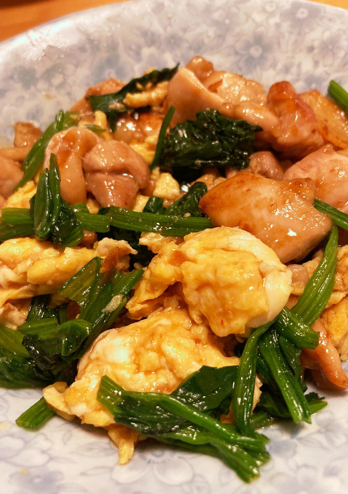 鶏肉とほうれん草の中華炒め-レシピのメイン写真