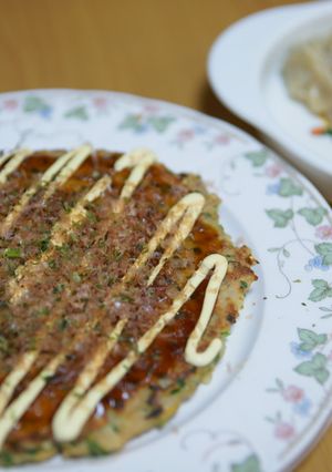 簡単!残った餃子のあんでお好み焼き風-レシピのメイン写真