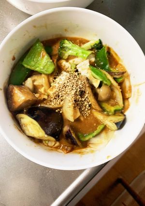 肉無豆腐きな粉簡単ガパオライス味野菜炒め-レシピのメイン写真