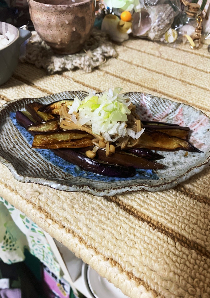 ナスとエノキのネギ添え-レシピのメイン写真