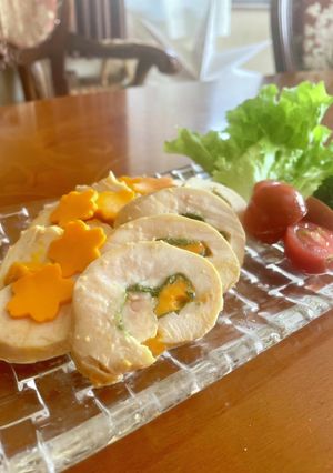 簡単ヘルシー！鶏胸肉レンジチーズロール-レシピのメイン写真