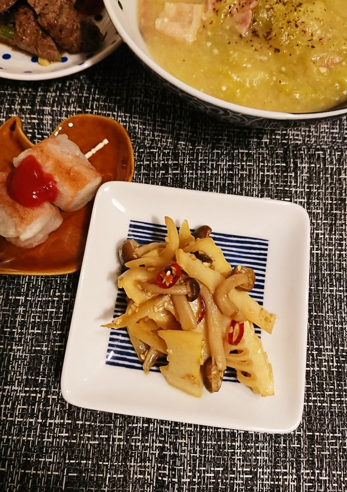 筍としめじのきんぴら-レシピのメイン写真