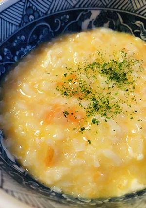 人参＆玉子プラスのやわらかキャロット雑炊-レシピのメイン写真