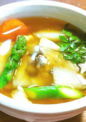 春の豚汁　筍、ウド、新牛蒡等　発酵玉葱　-レシピのメイン写真