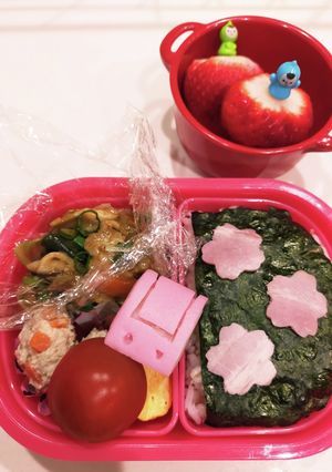 ゆるくキャラ弁〈4月〉ランドセル-レシピのメイン写真