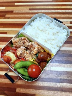 中学生男子お弁当23年4月7日-レシピのメイン写真