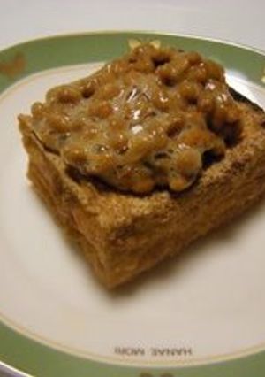 豆腐の厚揚げ納豆のせ　作り方-レシピのメイン写真