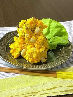 大豆とレーズンのかぼちゃサラダ-レシピのメイン写真