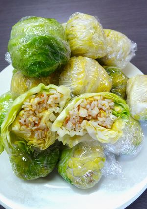 本春キャベツ巻きおにぎり-レシピのメイン写真