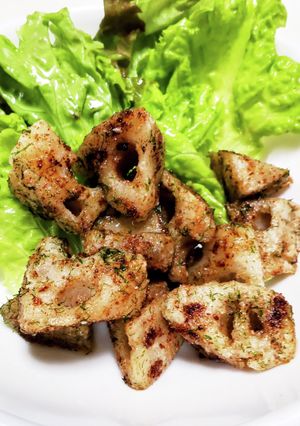 れんこんの海苔塩バター♪おつまみ～♡-レシピのメイン写真