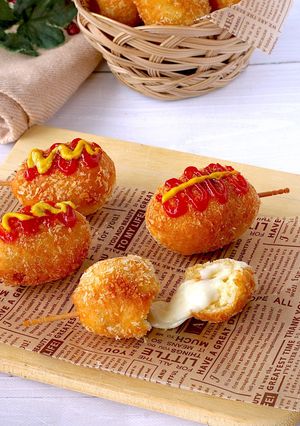 お弁当にも♪まんまる可愛いチーズハットグ-レシピのメイン写真