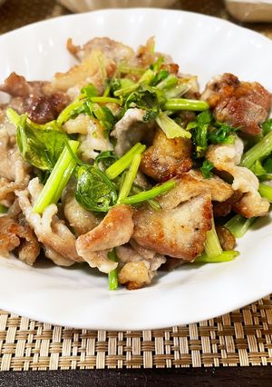 パクチー大量消費！豚肉のパクチー炒め-レシピのメイン写真