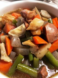 焼き鳥缶で!鶏肉と根菜の煮物-レシピのメイン写真