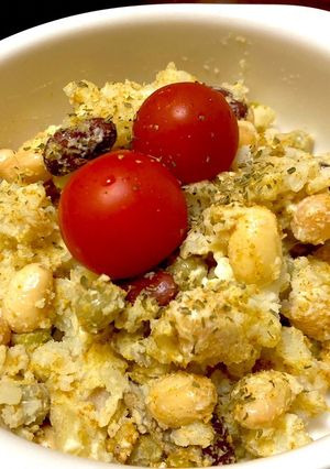 カレー味！豆入りポテトサラダ！-レシピのメイン写真