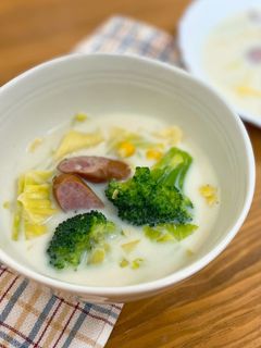 クリーミー豆乳スープ【ここから栄養士】-レシピのメイン写真