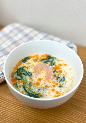 豆乳ラー油スープ【ここから栄養士】-レシピのメイン写真