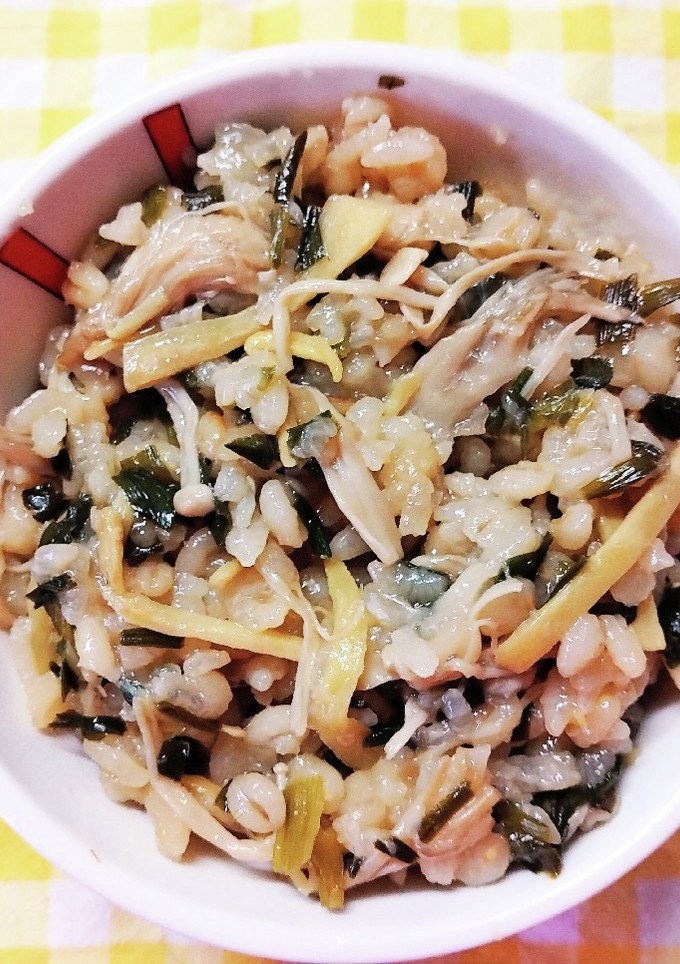 ニラと舞茸 えのき 生姜の炊き込みご飯❃-レシピのメイン写真