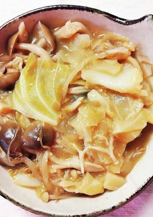 キャベツと もやし しめじの味噌中華煮-レシピのメイン写真