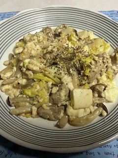 菜の花と豆腐の牛乳炒め-レシピのメイン写真