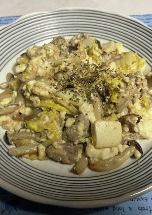 菜の花と豆腐の牛乳炒め-レシピのメイン写真