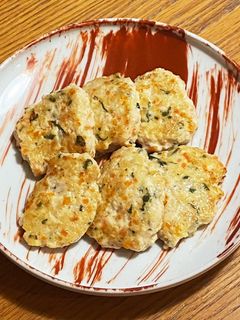 鶏ひき肉と紫蘇の落とし焼き-レシピのメイン写真
