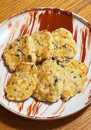 鶏ひき肉と紫蘇の落とし焼き-レシピのメイン写真