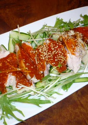 蒸し鶏のコチジャンソース-レシピのメイン写真