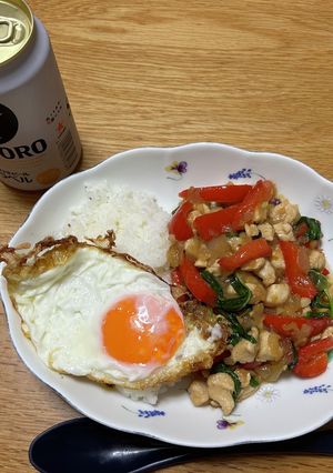 ビールに合うガパオライス-レシピのメイン写真