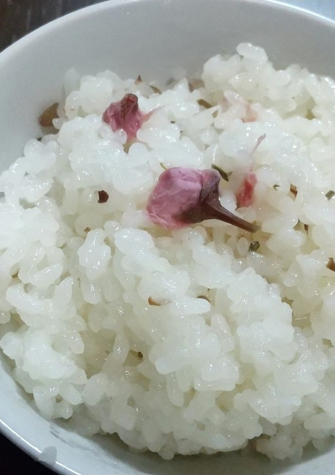 桜の花のおこわ-レシピのメイン写真