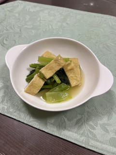 はるちゃんの「小松菜と油揚げの煮物」-レシピのメイン写真