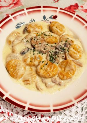 チーズたっぷり♡かぼちゃのニョッキ♪-レシピのメイン写真