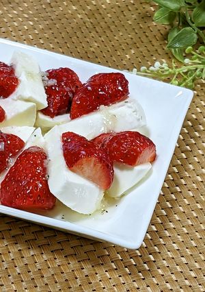 塩麹de苺とモッツァレラのカプレーゼ-レシピのメイン写真