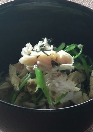 鶏ささ身と三つ葉基本の和え物★調味料2つ-レシピのメイン写真