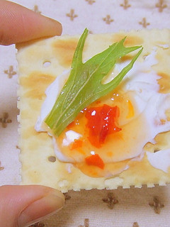 クリームチーズとスイートチリのカナッペ-レシピのメイン写真