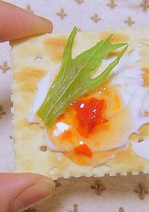 クリームチーズとスイートチリのカナッペ-レシピのメイン写真