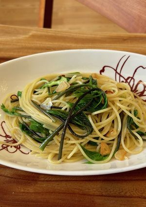 【春の味覚】コシアブラのペペロンチーノ-レシピのメイン写真